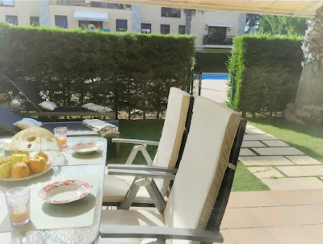 Terrassa de Pis de lloguer en Castell d'Aro, Platja d'Aro i s'Agaró amb Aire condicionat, Calefacció i Jardí privat
