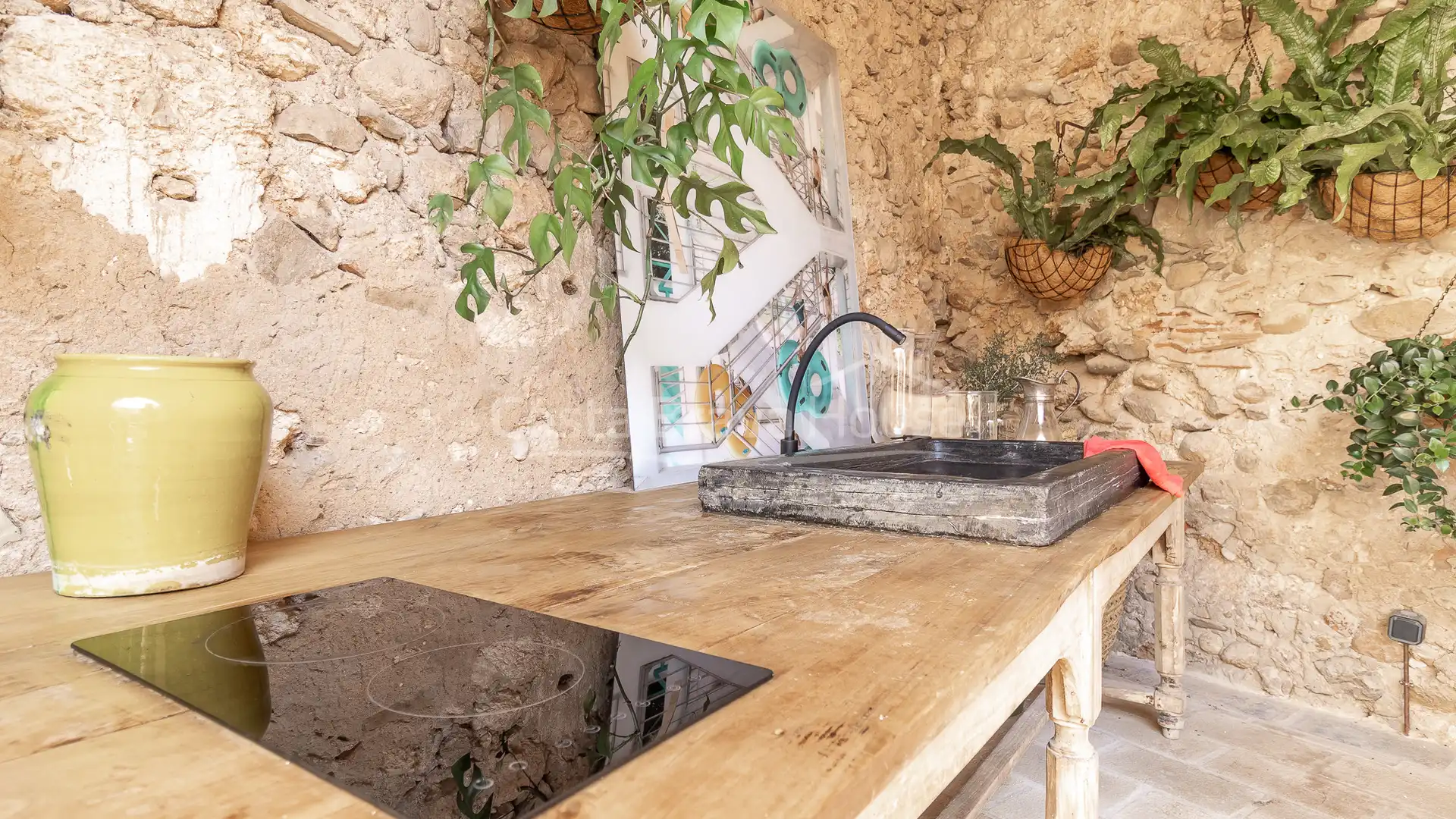 Küche von Country house zum Verkauf in Ventalló mit Klimaanlage, Heizung und Privatgarten