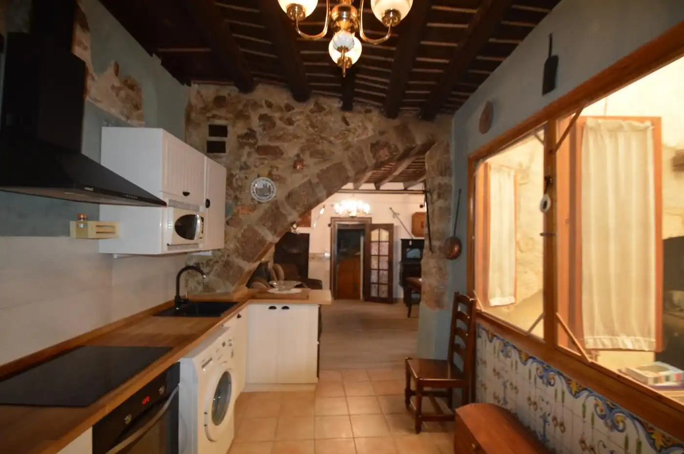 Cuina de Finca rústica en venda en Sant Mateu amb Terrassa, Traster i Moblat