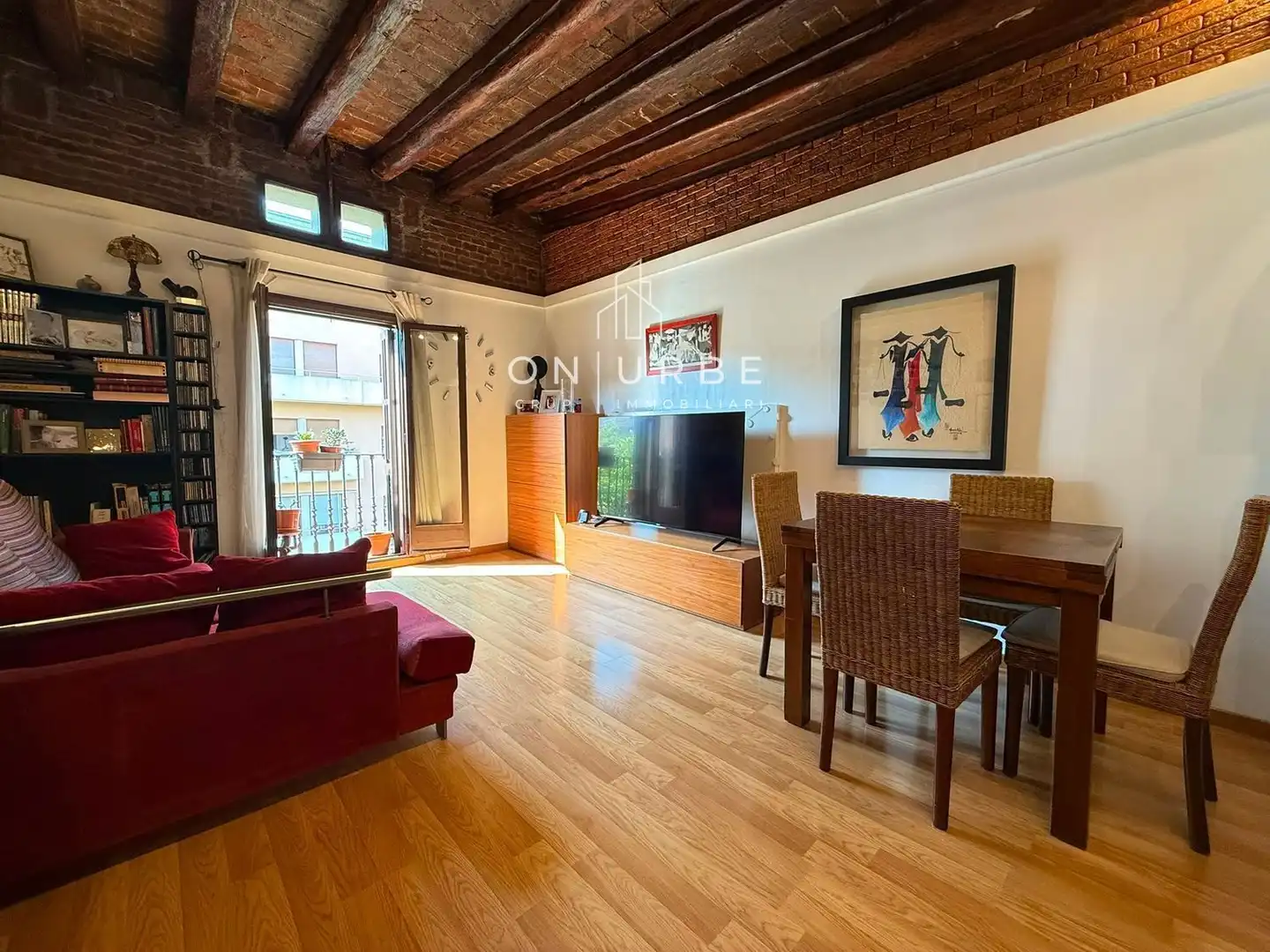 Sala de estar de Piso en venta en Barcelona con Aire acondicionado, Calefacción y Parquet