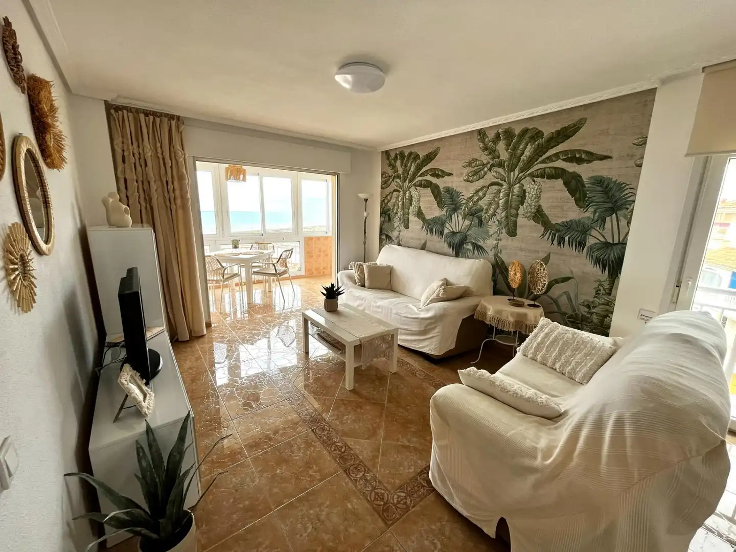 Living room of Apartments for rent in Torrevieja  with Air Conditioner, Private garden and Terrace