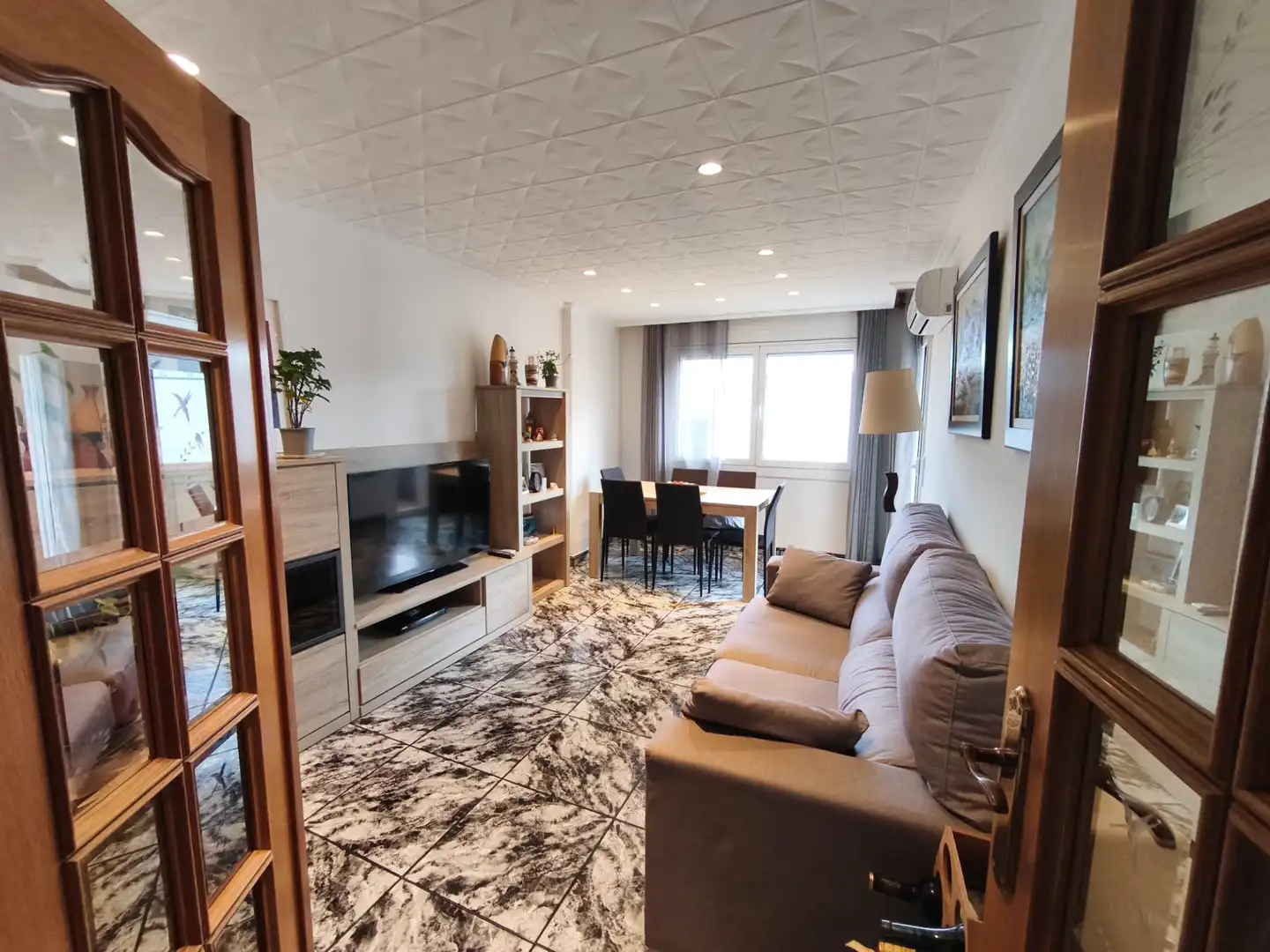 Sala de estar de Apartamento en venta en Sant Adrià de Besòs con Aire acondicionado, Calefacción y Terraza