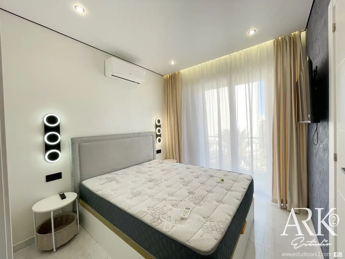 Bedroom of Apartments for sale in Gandia  with Air Conditioner, Terrace and Furnished