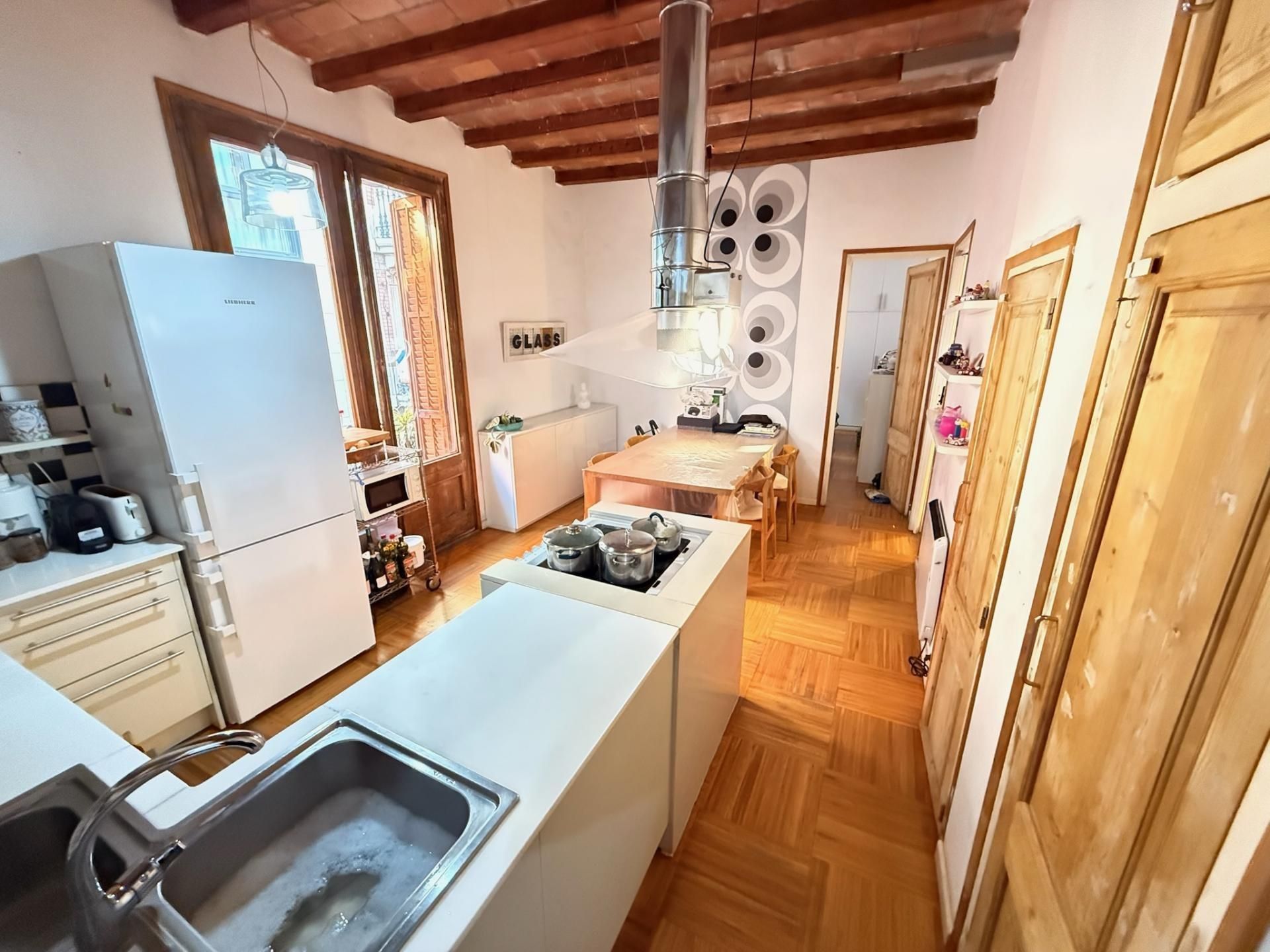 Kitchen of Flat for sale in  Barcelona Capital  with Parquet flooring and Balcony