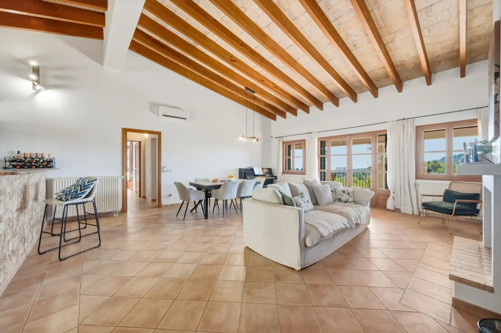 Sala de estar de Finca rústica en venta en Font de Sa Cala