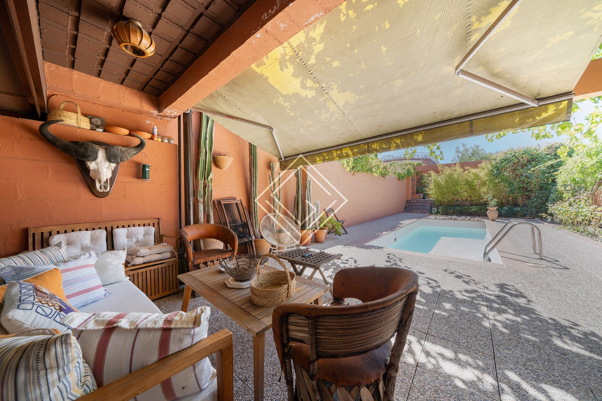 Garden of Single-family semi-detached for sale in  Madrid Capital  with Air Conditioner, Heating and Private garden