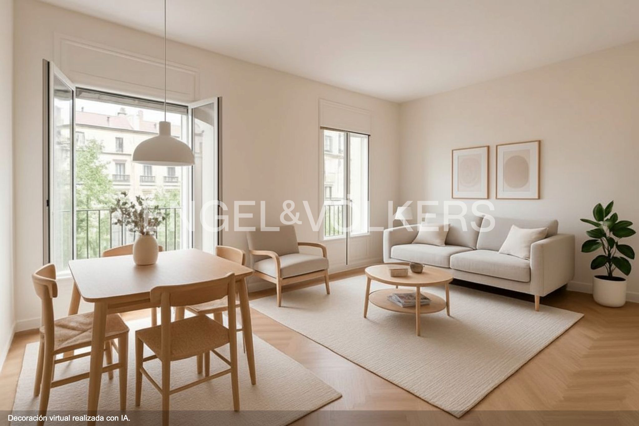Sala d'estar de Apartament en venda en  Barcelona Capital amb Calefacció, Parquet i Terrassa