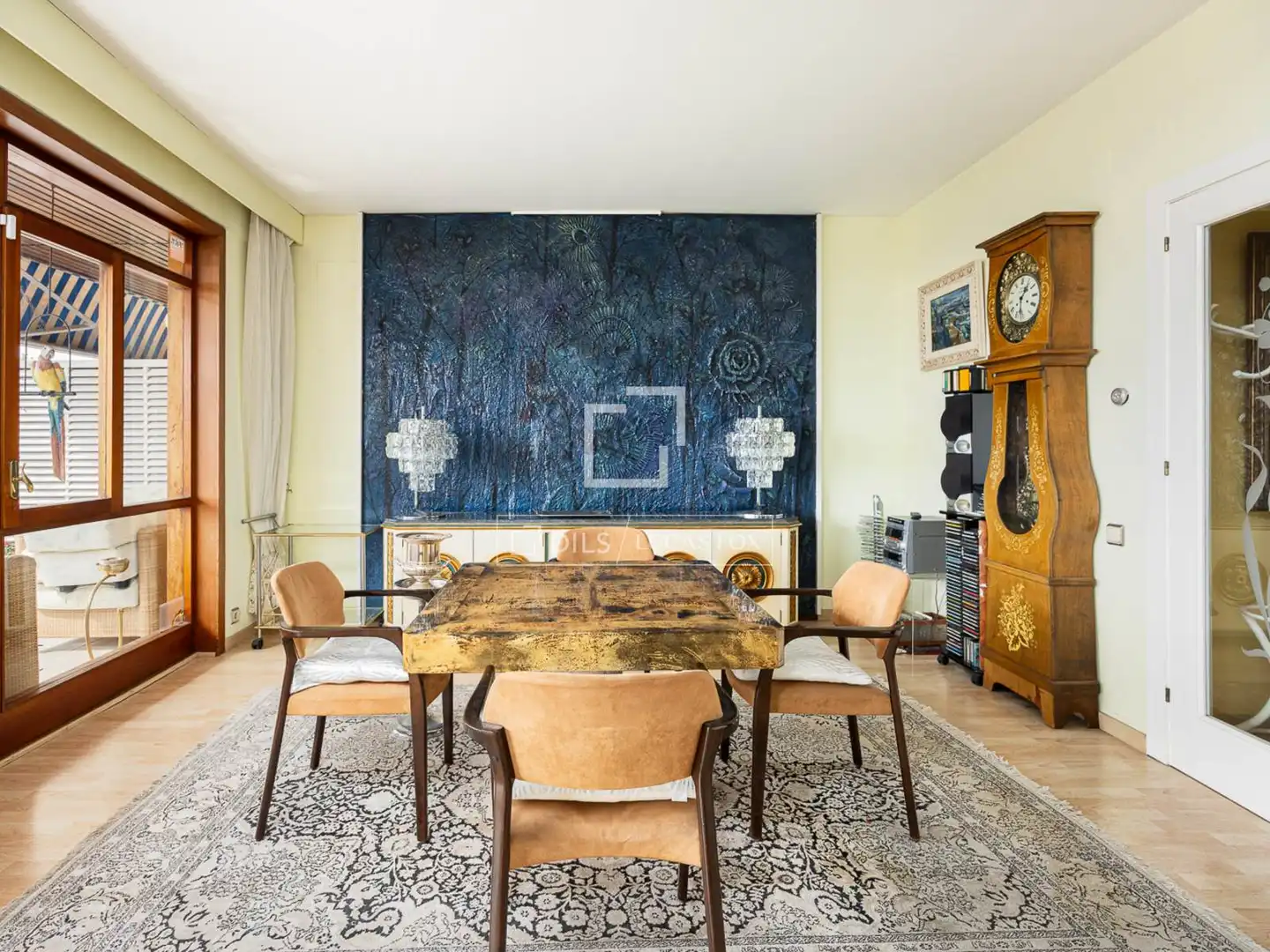 Dining room of Flat for rent in Barcelona  with Air Conditioner, Heating and Furnished