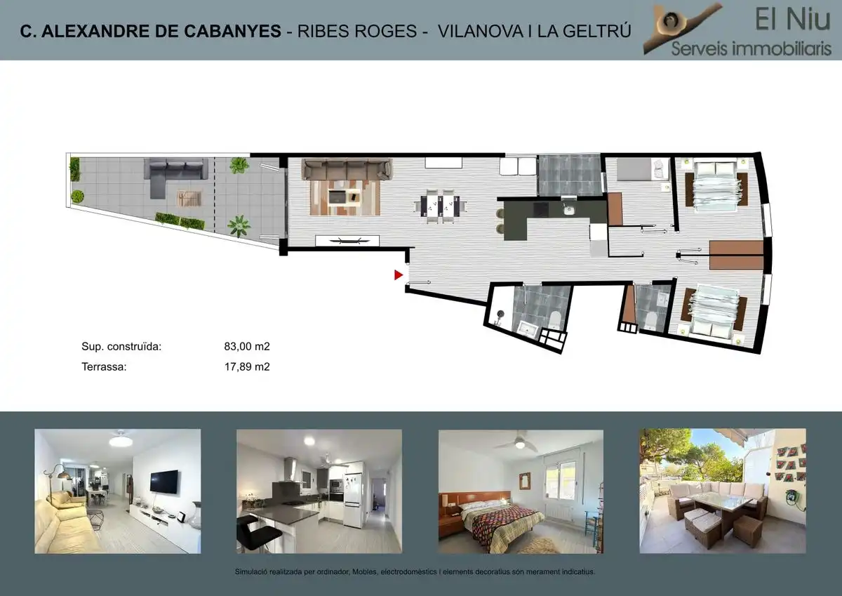 Ground floor for sale in Vilanova i la Geltrú  with Heating, Terrace and Oven