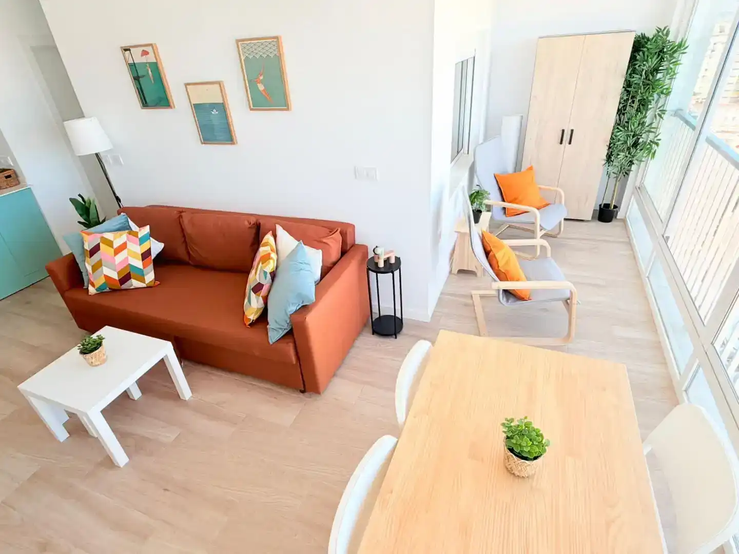 Living room of Flat for rent in Gandia  with Air Conditioner, Swimming Pool and Balcony
