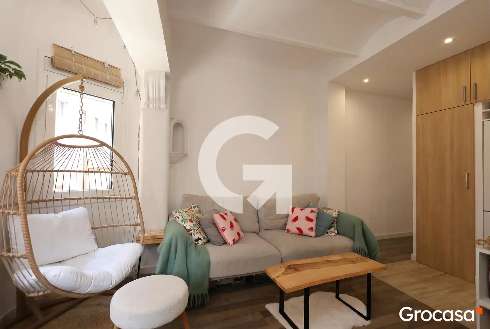 Living room of Flat for sale in Barcelona  with Air Conditioner, Terrace and Storage room