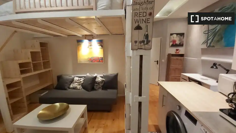 Living room of Study for share in Madrid  with Air Conditioner, Heating and Terrace