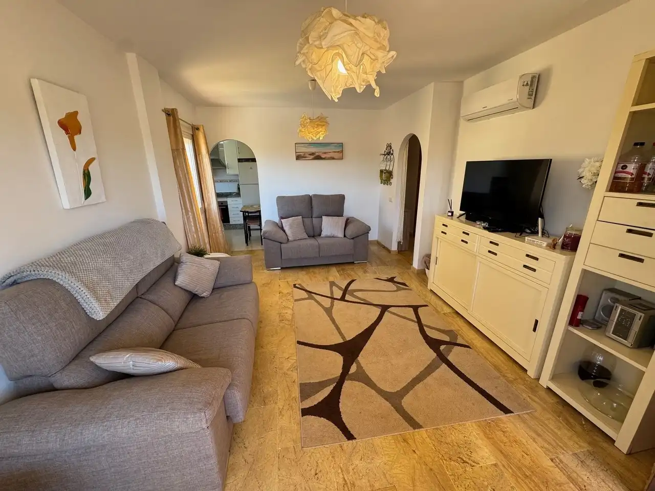 Living room of Apartments for sale in Vera  with Air Conditioner, Terrace and Swimming Pool