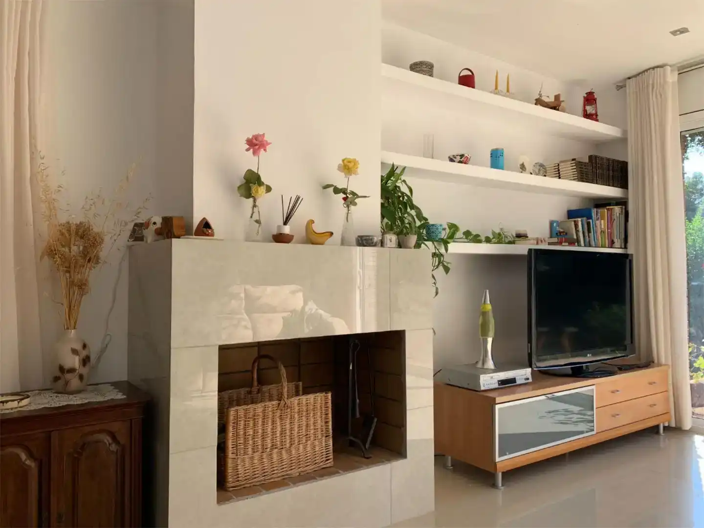 Sala de estar de Piso en venta en Cubelles con Aire acondicionado, Jardín privado y Parquet