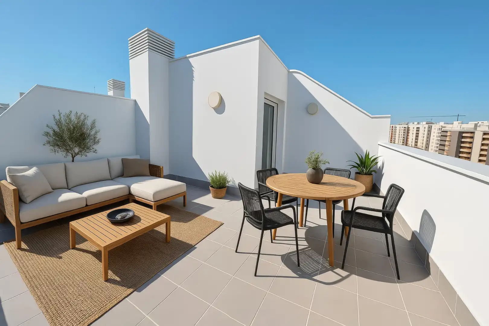 Terrasse von Wohnung zur Miete in Dos Hermanas mit Klimaanlage, Heizung und Parkett