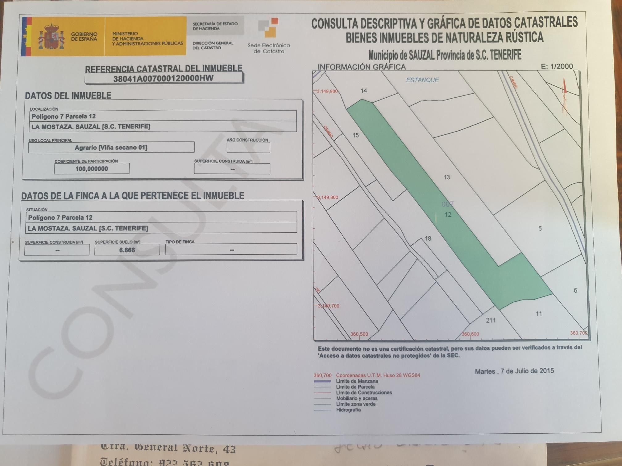 Land for sale in El Sauzal