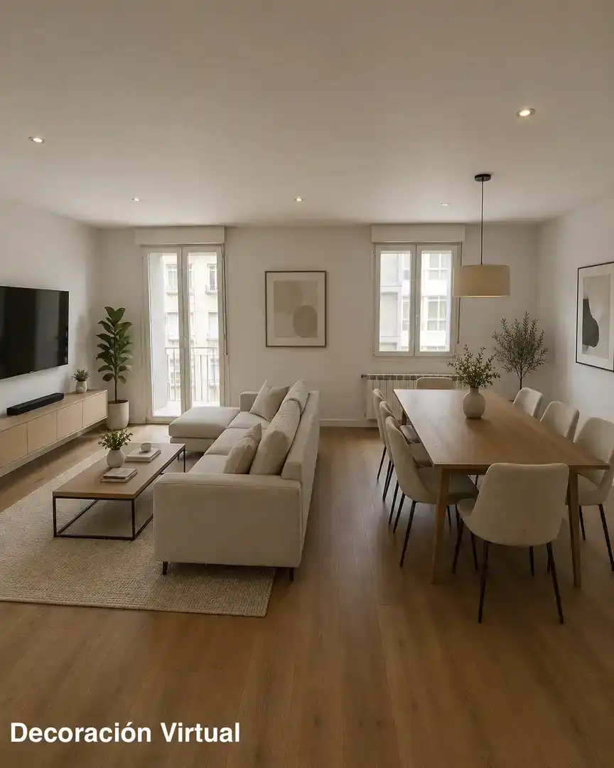 Sala de estar de Piso en venta en Ourense Capital  con Parquet y Balcón