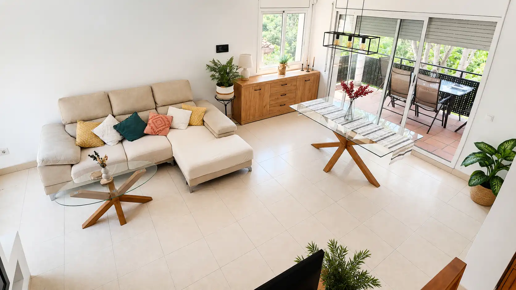 Sala de estar de Casa o chalet en venta en Vallirana con Jardín privado, Parquet y Terraza