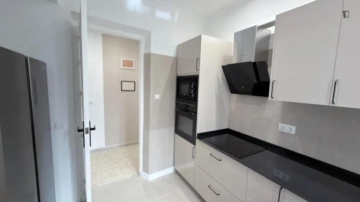 Cuina de Apartament per a compartir en Granada amb Moblat, Forn i Microones