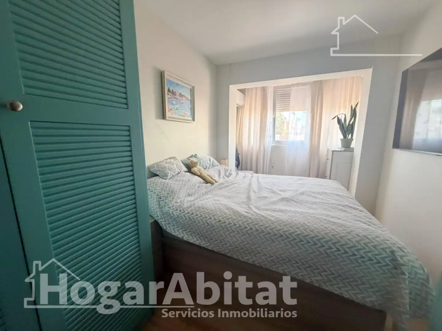 Bedroom of Flat for sale in Sagunto / Sagunt  with Air Conditioner and Parquet flooring