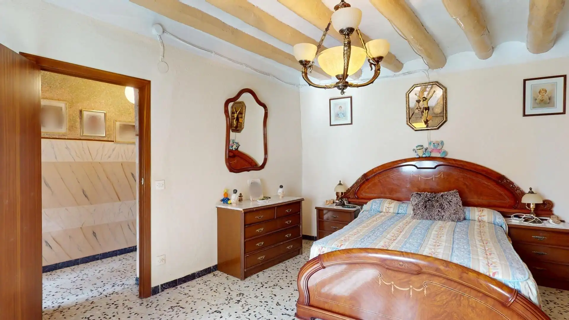 Habitación de Finca rústica en venta en Lumpiaque con Calefacción, Terraza y Amueblado