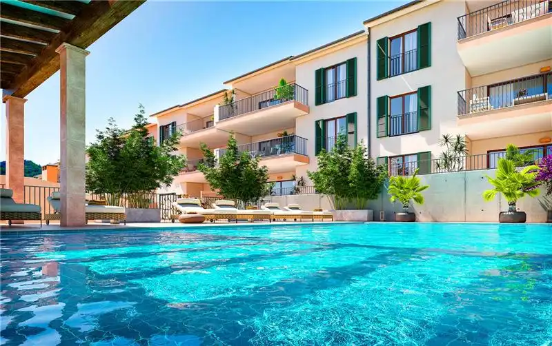 Swimming pool of Flat for sale in Capdepera  with Air Conditioner, Terrace and Community pool