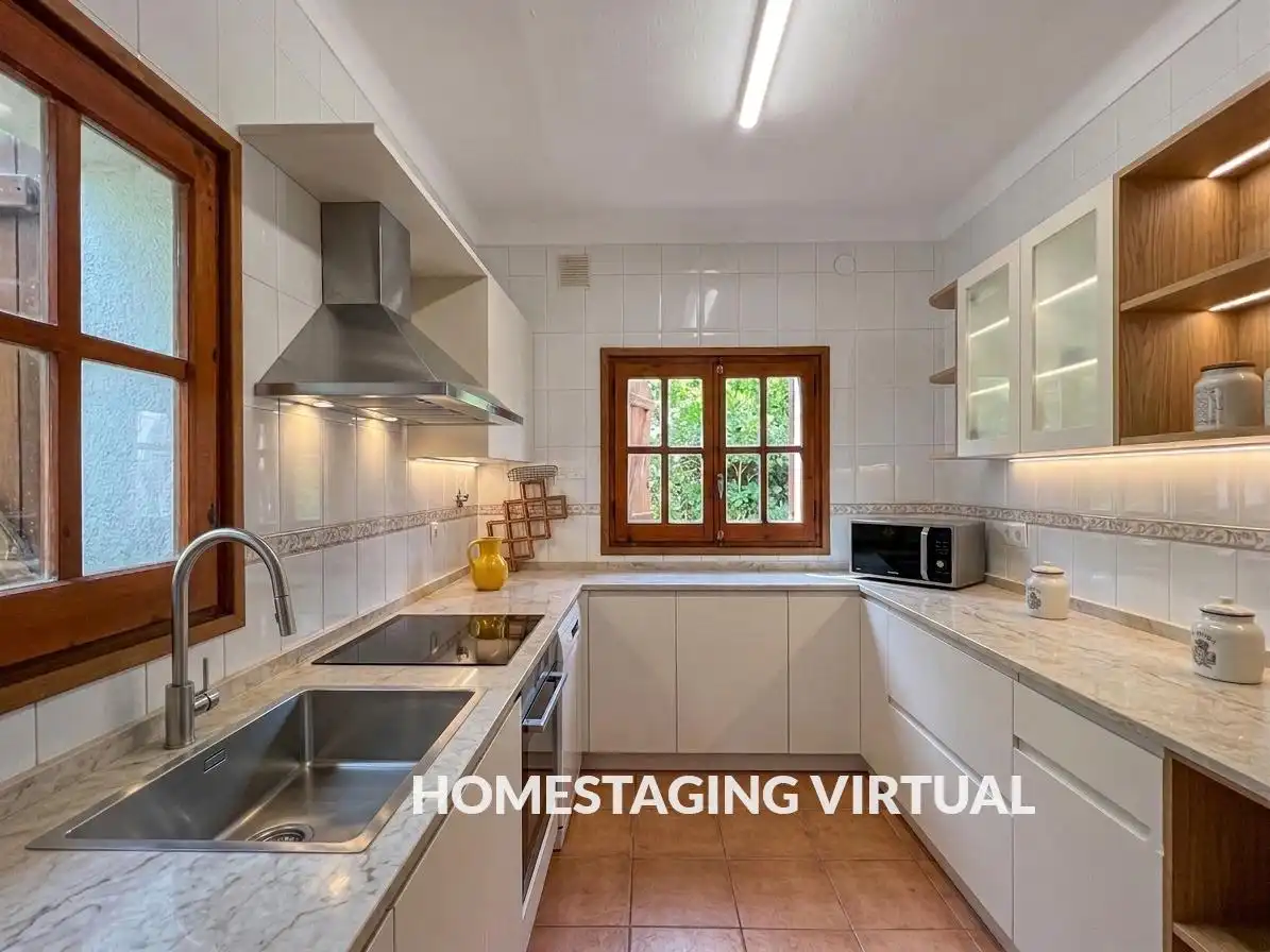Cocina de Casa o chalet en venta en Vallgorguina con Calefacción, Jardín privado y Terraza