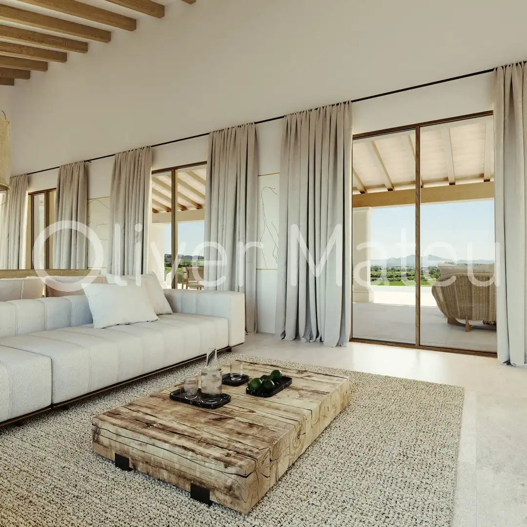 Sala de estar de Casa o chalet en venta en Petra con Aire acondicionado, Calefacción y Jardín privado