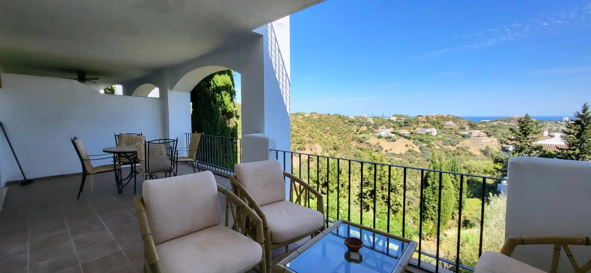 Terrace of Apartments for rent in Benahavís  with Air Conditioner, Heating and Private garden