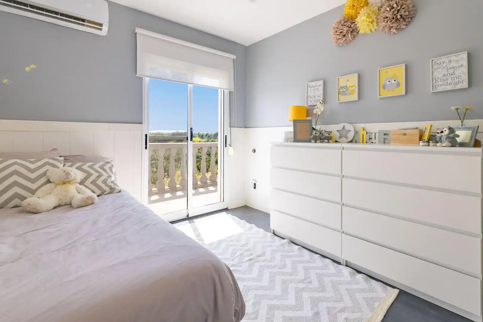 Habitación de Casa adosada en venta en Benimuslem con Aire acondicionado, Calefacción y Parquet