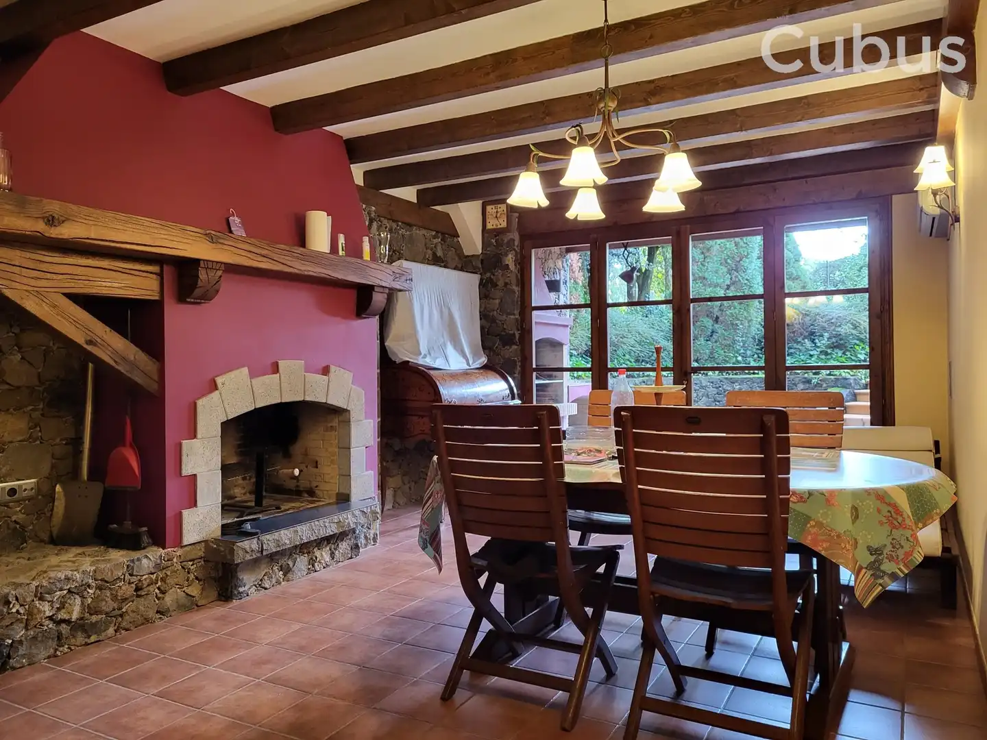 Dining room of Houses for sale in Les Preses  with Air Conditioner, Heating and Terrace