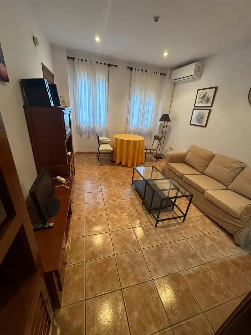 Living room of Flat for rent in Almendralejo  with Air Conditioner, Furnished and Washing machine
