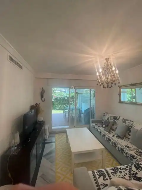 Living room of Flat for rent in Marbella  with Air Conditioner, Heating and Private garden