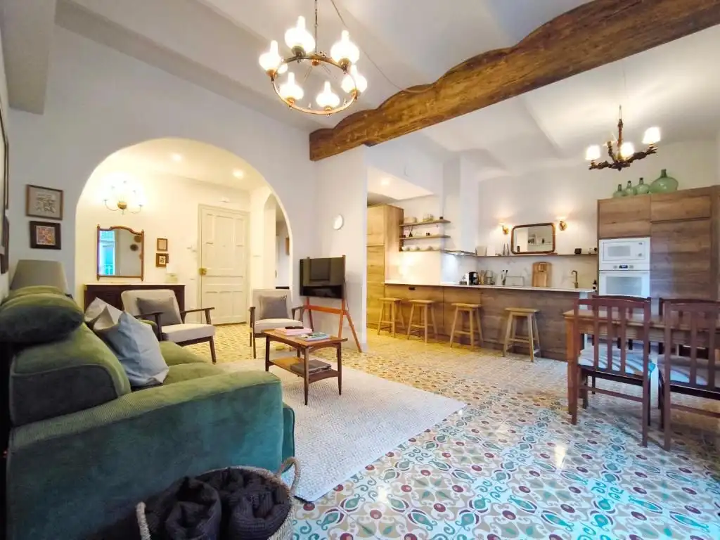 Wohnzimmer von Wohnung zum Verkauf in Campdevànol mit Heizung, Terrasse und Möbliert
