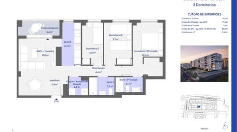 Foto 2 de Piso en venta en Giusseppe Verdi, 101, San José - Los Metales, Sagunto / Sagunt