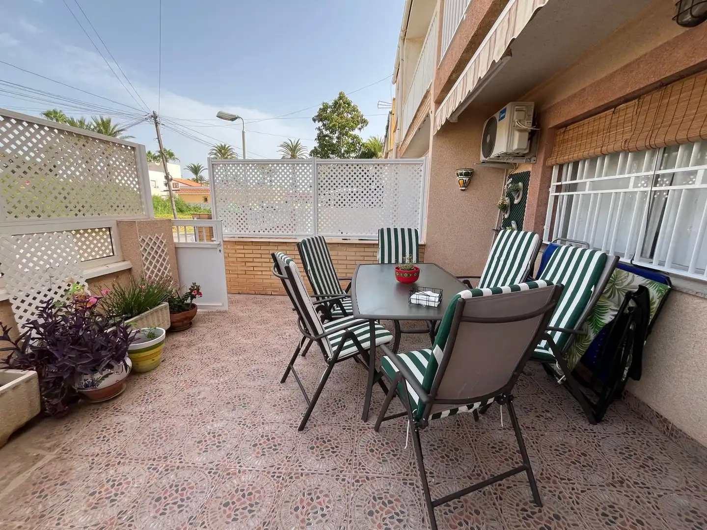 Terrassa de Casa adosada de lloguer en La Manga del Mar Menor amb Aire condicionat, Moblat i Balcó