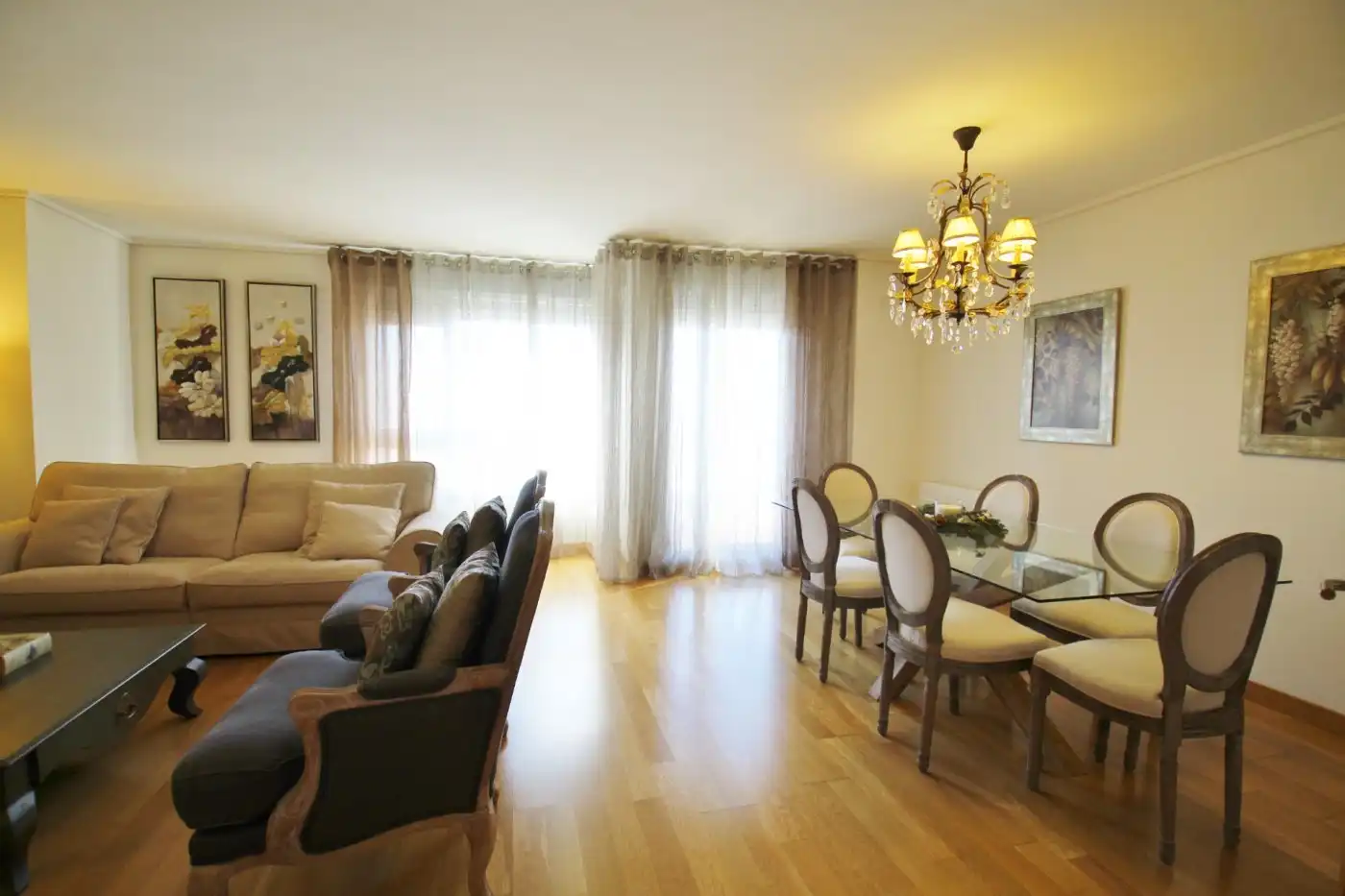 Wohnzimmer von Wohnung zum Verkauf in Alicante / Alacant mit Klimaanlage, Terrasse und Möbliert