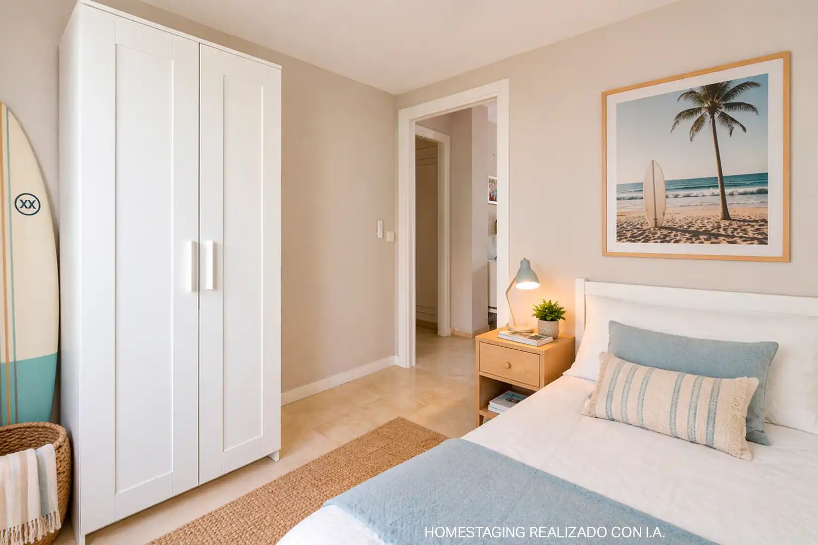 Schlafzimmer von Einfamilien-Reihenhaus zum Verkauf in Marbella mit Klimaanlage, Heizung und Terrasse