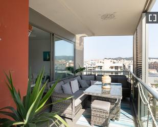 Terrace of Flat to rent in Badalona  with Air Conditioner, Heating and Furnished