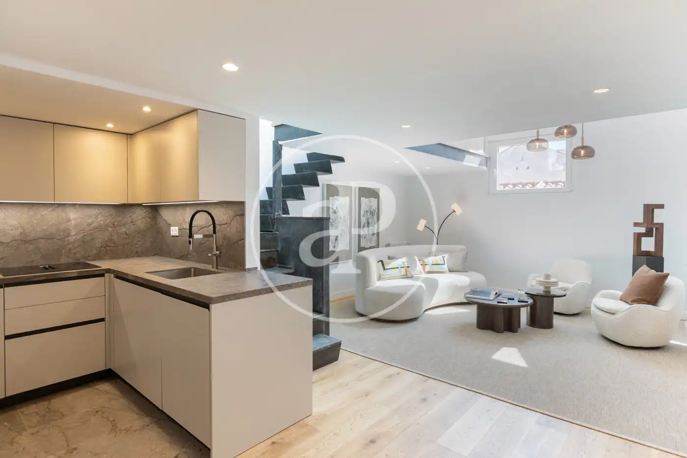 Living room of Duplexes for sale in Madrid  with Air Conditioner, Heating and Terrace