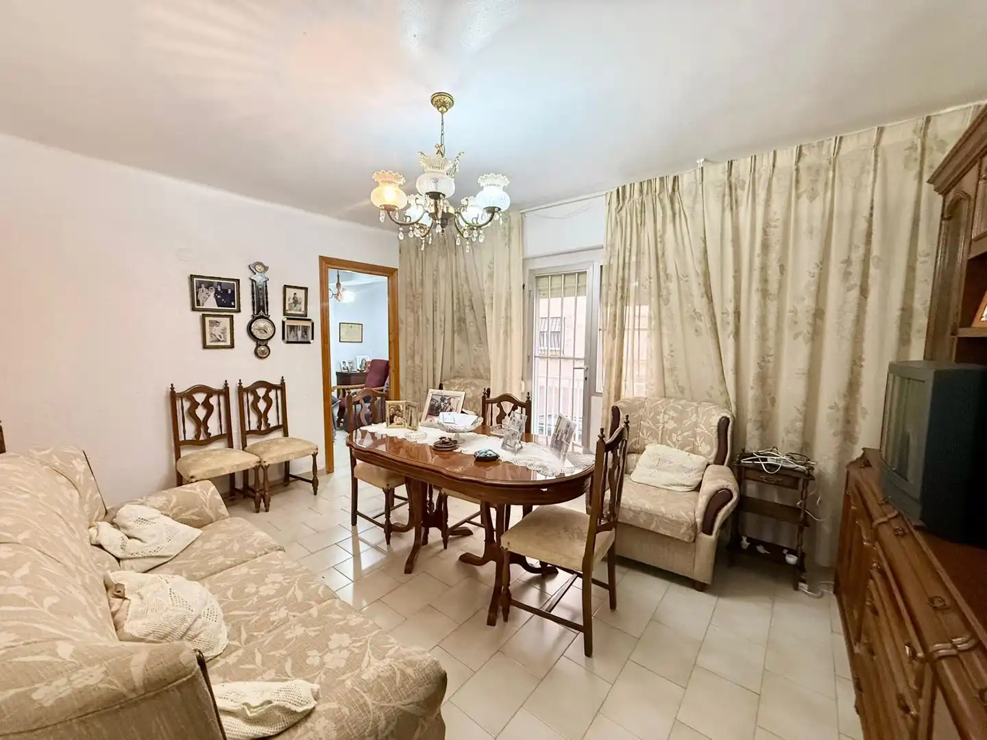 Dining room of Flat for sale in Almería  with Air Conditioner, Furnished and Balcony