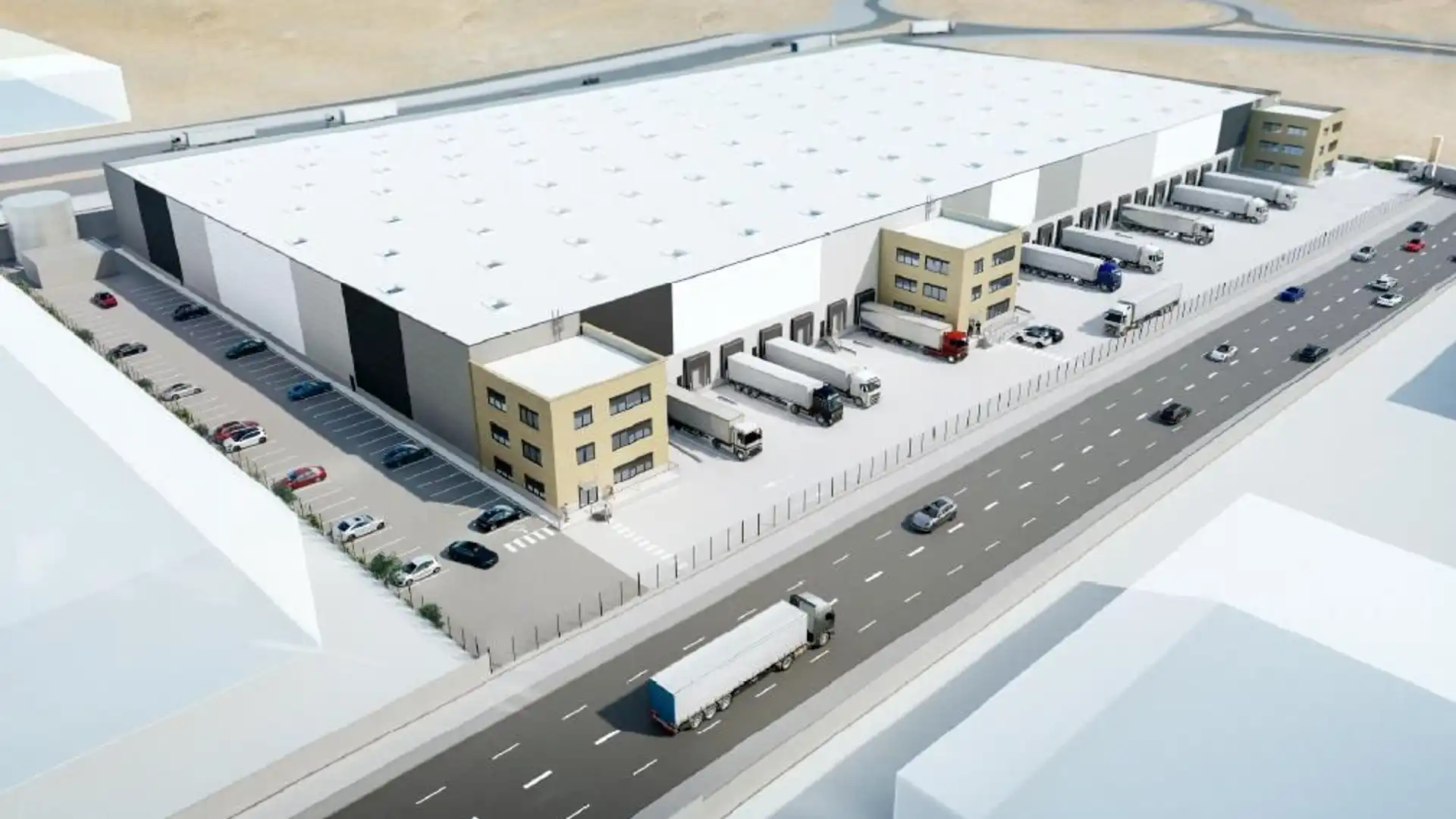 Vista exterior de Nave industrial de alquiler en  Zaragoza Capital