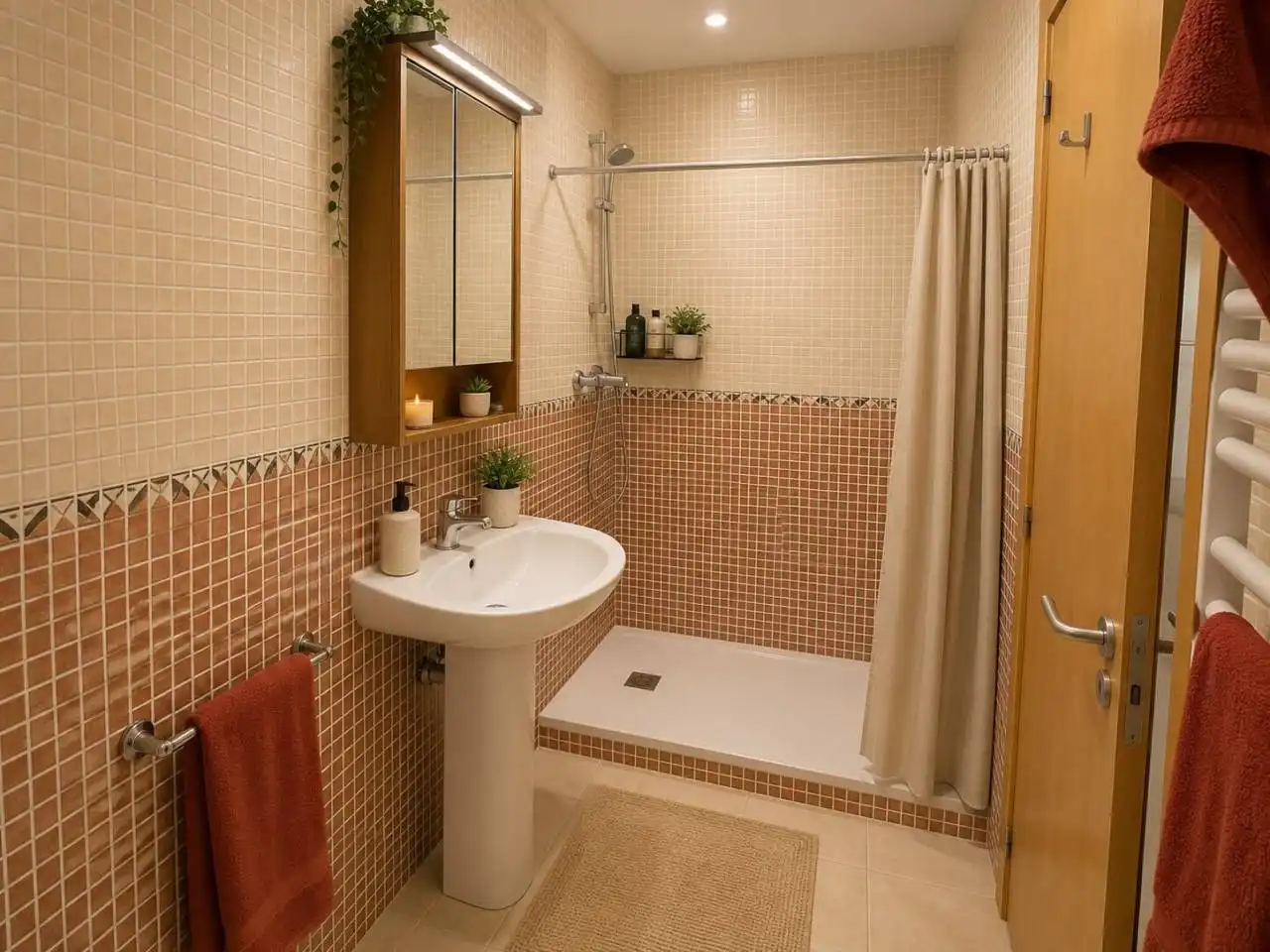 Baño de Casa adosada en venta en Lladó con Aire acondicionado, Calefacción y Jardín privado
