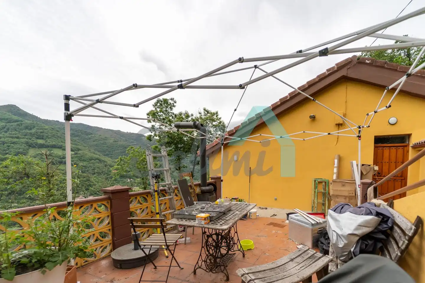 Terrace of Houses for rent in Mieres (Asturias)  with Heating, Private garden and Parquet flooring
