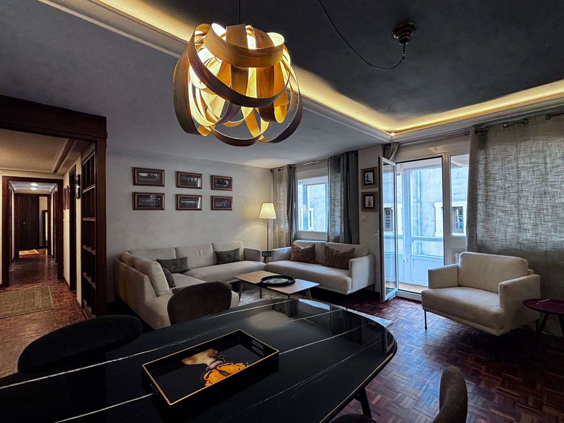 Sala de estar de Piso de alquiler en Burgos Capital con Calefacción, Terraza y Amueblado