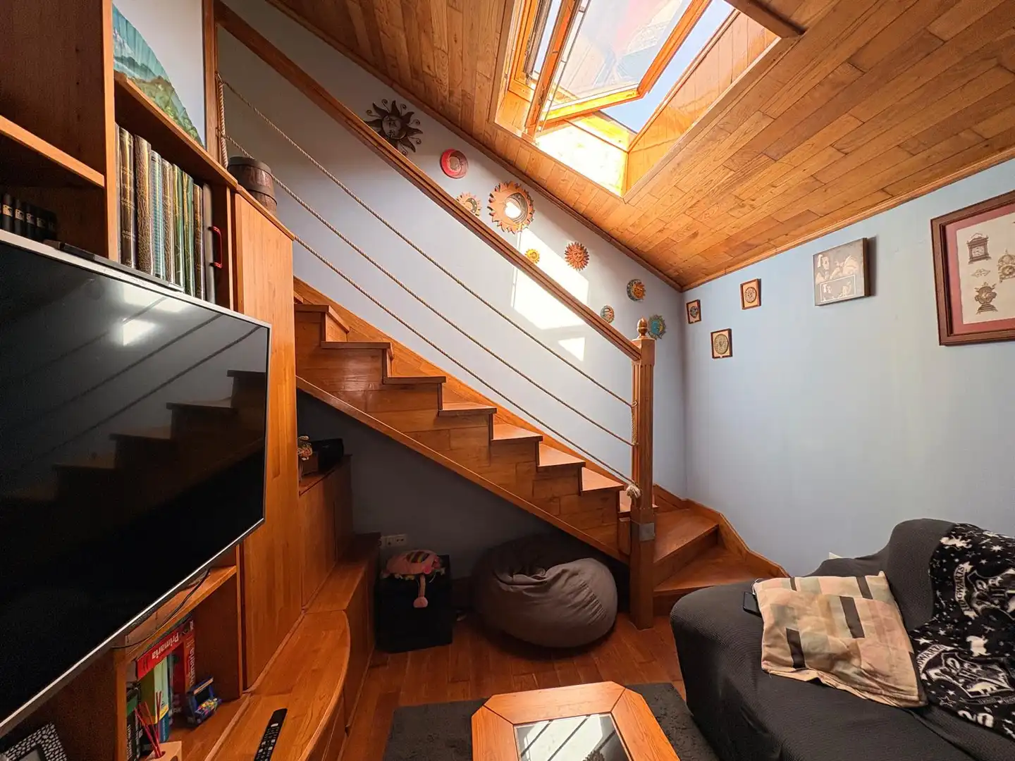 Sala de estar de Casa o chalet en venta en Santiago de Compostela  con Calefacción, Jardín privado y Terraza