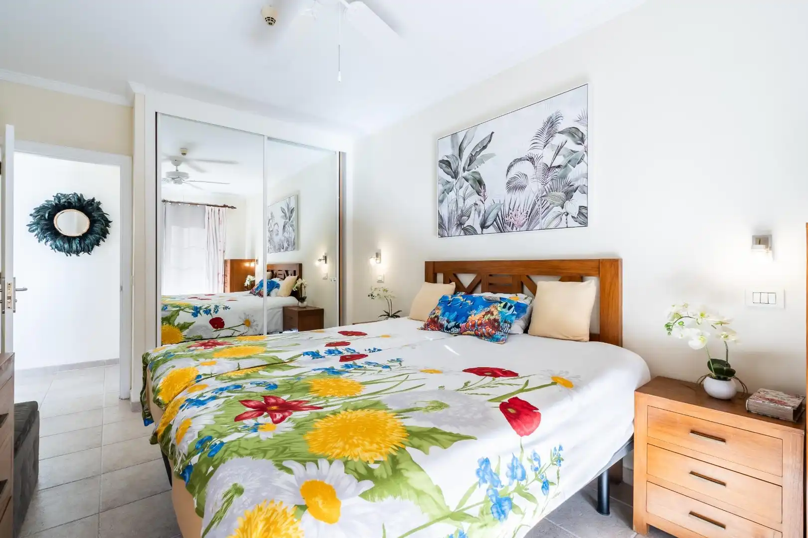 Dormitori de Apartament de lloguer en Arona amb Jardí privat, Terrassa i Moblat