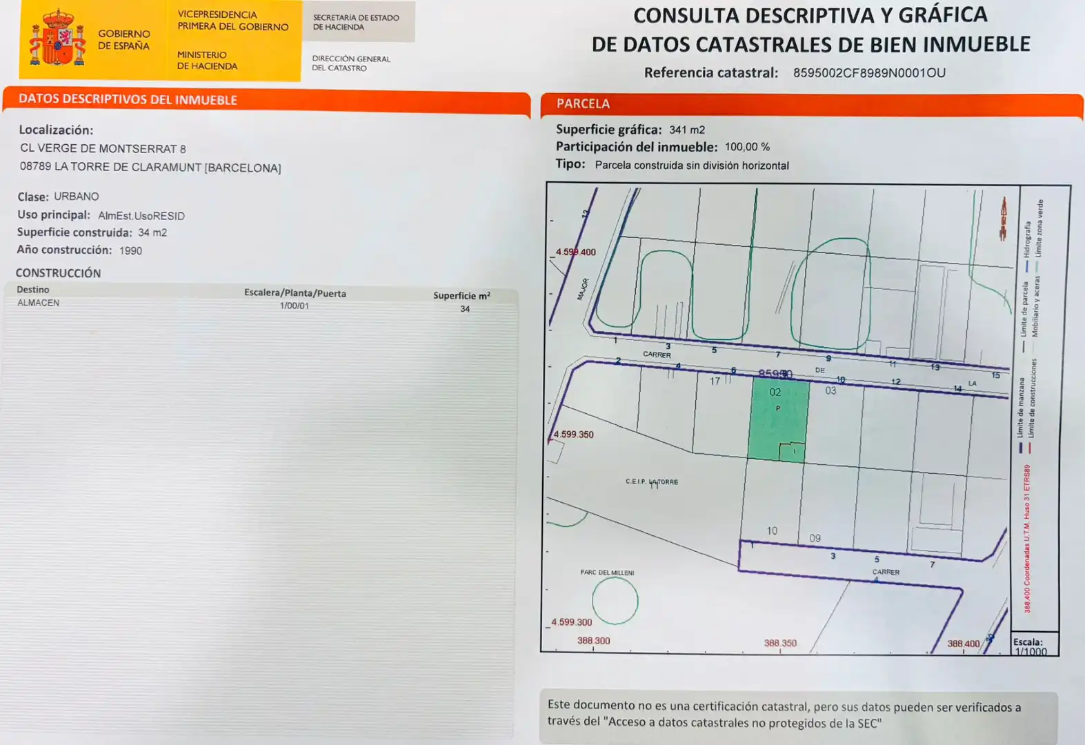 Terreny residencial en venda a Carrer Verge Montserrat 8, imagen 2