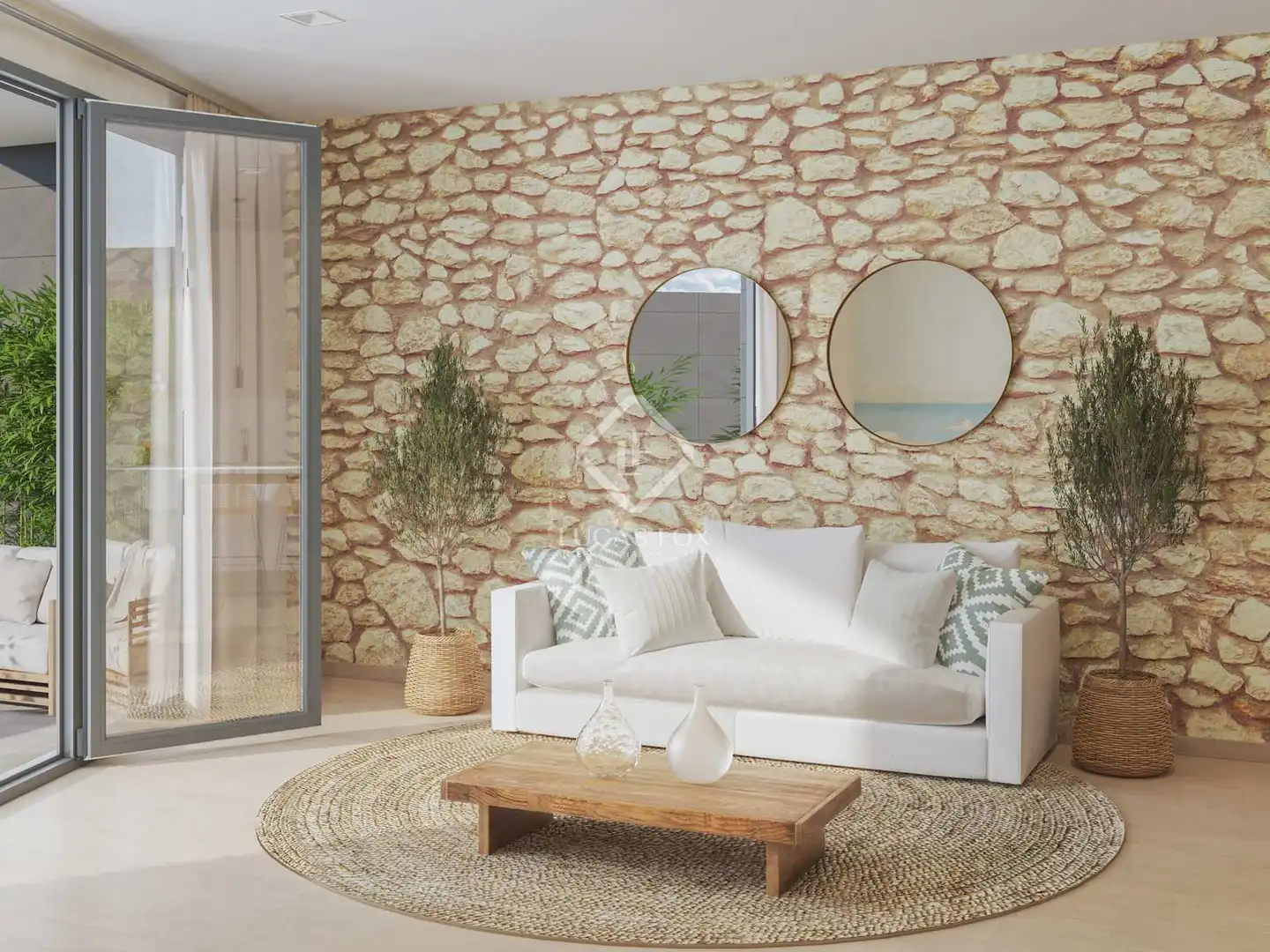 Wohnzimmer von Dachboden zum Verkauf in Eivissa mit Klimaanlage, Terrasse und Schwimmbad