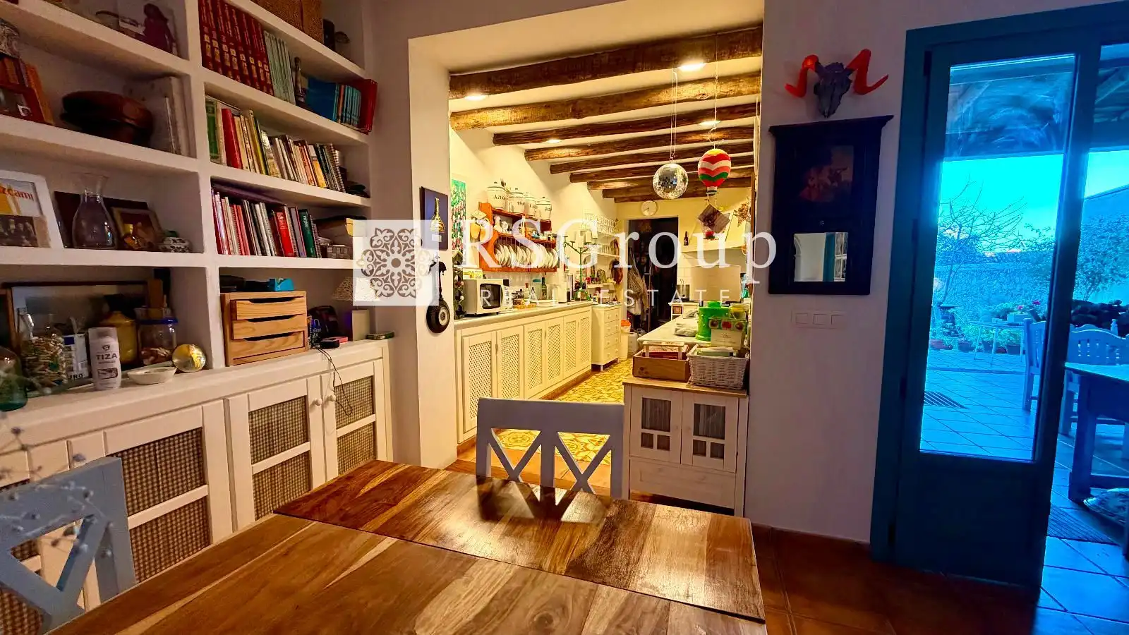 Cocina de Casa o chalet en venta en Santa Olalla del Cala con Aire acondicionado, Jardín privado y Terraza